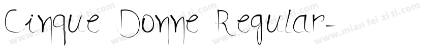 Cinque Donne Regular字体转换